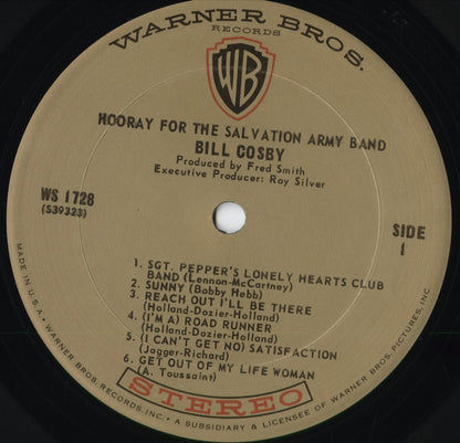 Bill Cosby - Hooray For The Salvation Army Band! (WS 1728) 1968 US Warner Bros｜中古LP