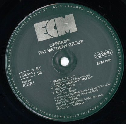Pat Metheny / パット・メセニー / Offramp (ECM-1216)独オリジナル盤