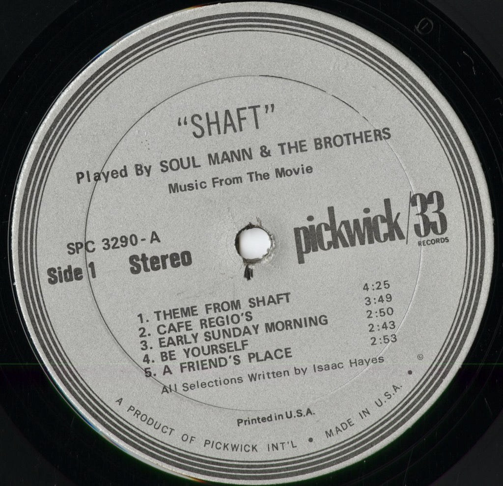 Soul Mann & The Brothers - Shaft (SPC3290) 1971 US Pickwick｜中古LP