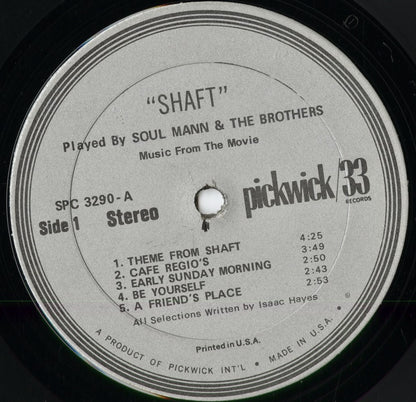 Soul Mann & The Brothers - Shaft (SPC3290) 1971 US Pickwick｜中古LP