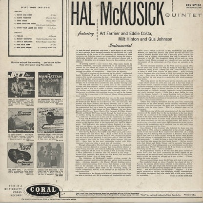 Hal McKusick / ハル・マクシック / Hal McKusick Quintet Featuring Art Farmer (CRL 57131)