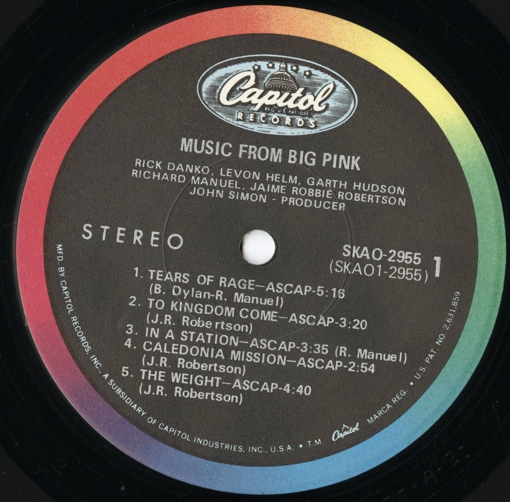 The Band - Music From Big Pink (SKAO 2955) 1968 US Capitol｜中古LP