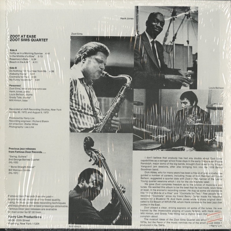 Zoot Sims / ズート・シムズ / Zoot At Ease (HL-2000)