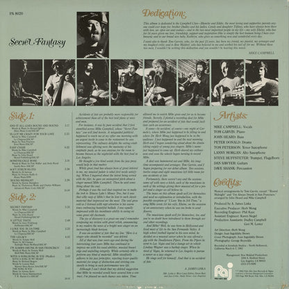 Mike Campbell - Secret Fantasy (PA 8020) 1982 US Palo Alto｜中古LP