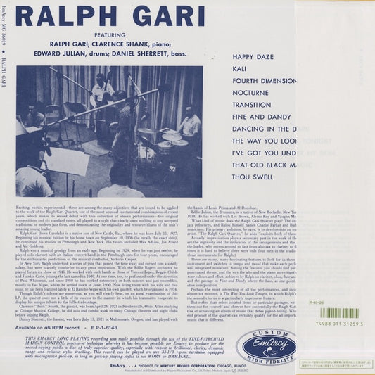 Ralph Gari – Ralph Gari (SJ-19617) 1987 JPN EmArcy Mono｜中古LP