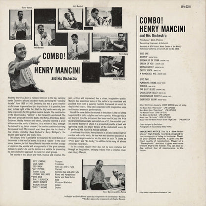 Henry Mancini - Combo! (LPM-2258) 1961 US RCA Victor｜中古LP