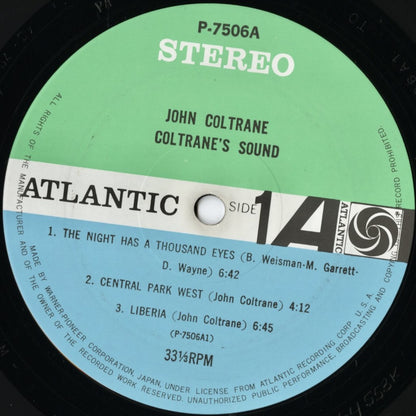 John Coltrane / ジョン・コルトレーン / Coltrane's Sound (P-7506A)