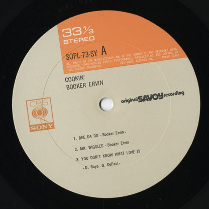 Booker Ervin - Cookin' (SOPL-73-SY) LP 1971 JPN CBS/Sony｜中古LP