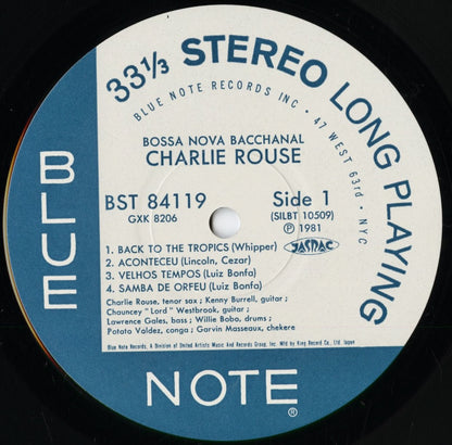 Charlie Rouse - Bossa Nova Bacchanal (GXK 8206) 1981 JPN Blue Note｜中古LP