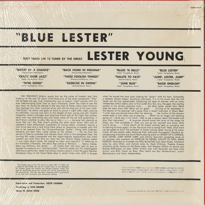 Lester Young / レスター・ヤング / Blue Lester (SOPU 40-SY)