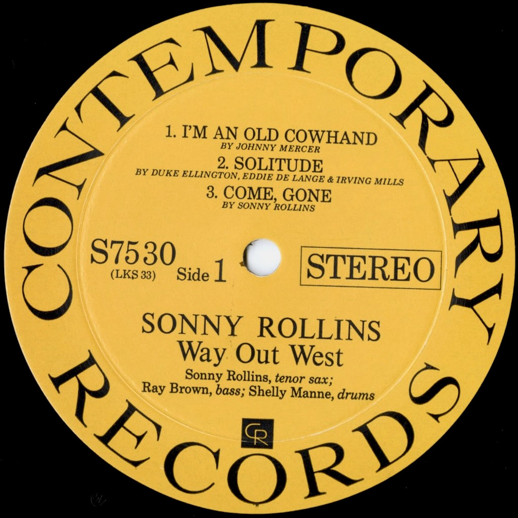 Sonny Rollins / ソニー・ロリンズ / Way Out West (S7530)