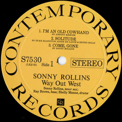 Sonny Rollins / ソニー・ロリンズ / Way Out West (S7530)