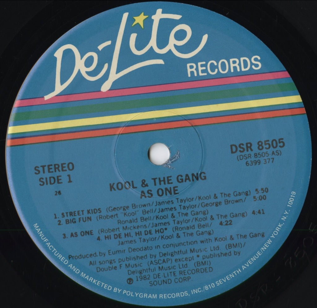 Kool & The Gang - As One (DEP-8505) 1982 US De-Lite｜中古LP