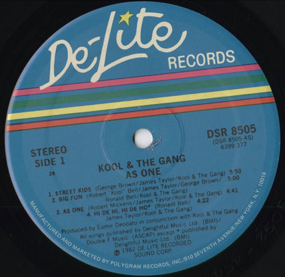 Kool & The Gang - As One (DEP-8505) 1982 US De-Lite｜中古LP