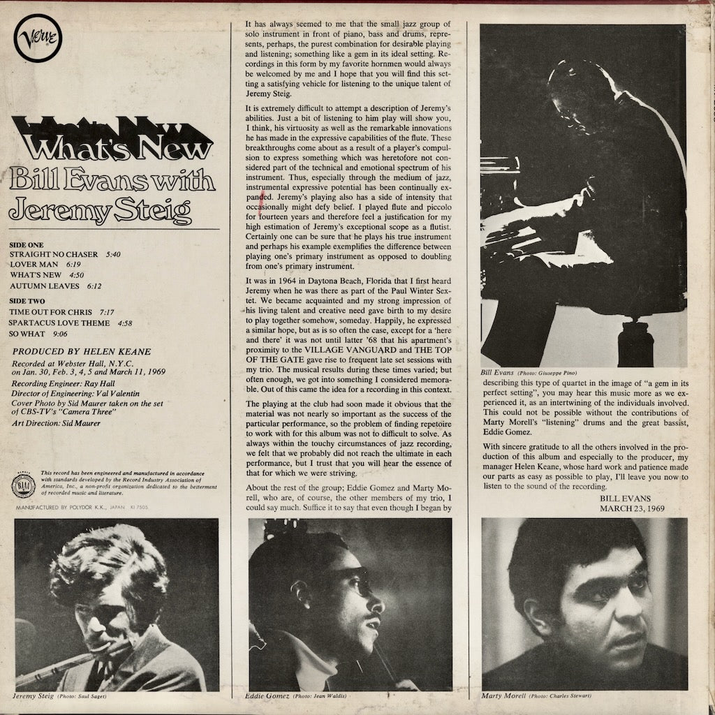 Bill Evans / ビル・エヴァンス / What's New (MV 2095)