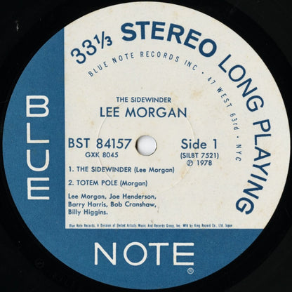 Lee Morgan / リー・モーガン / The Sidewinder (GXK 8045)