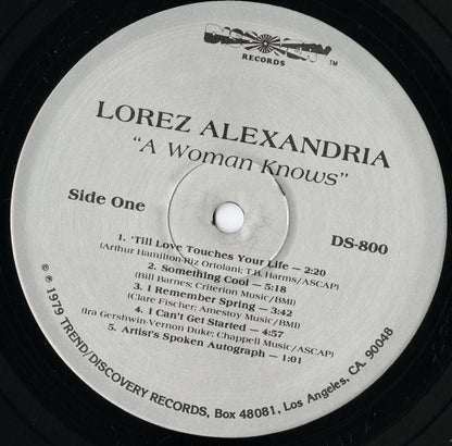 Lorez Alexandria – A Woman Knows (DS-800) LP 1979 US Discovery | 中古LP