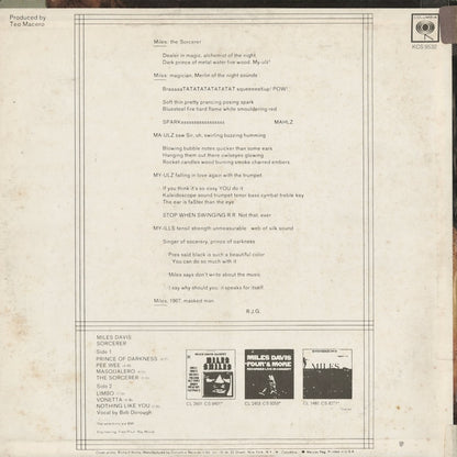 Miles Davis - Sorcerer (PC9532) 1977 US Columbia｜中古LP