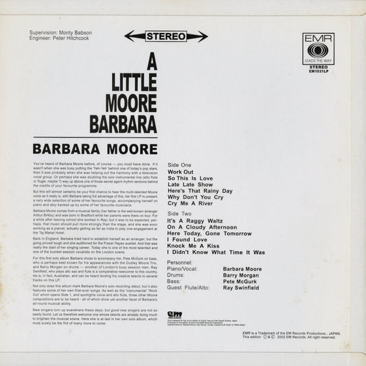 Barbara Moore - A Little Moore Barbara (EM1031LP) 2002 JPN EM Records｜中古LP