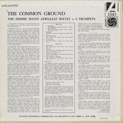 Herbie Mann - The Common Ground -MONO (1343) 1960's US Atlantic｜中古LP