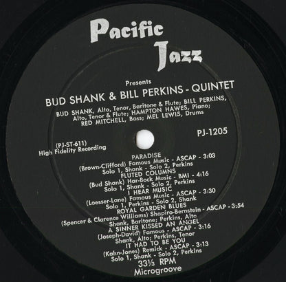 Bud Shank, Shorty Rogers, Bill Perkins – S.T. (PJ-1205) 1955 US Pacific Jazz | 中古LP