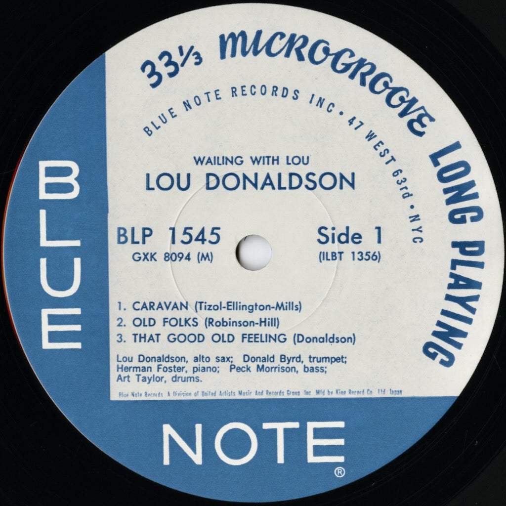 Lou Donaldson - Wailing With Lou (GXK 8094) LP 1978 JPN Blue Note｜中古LP