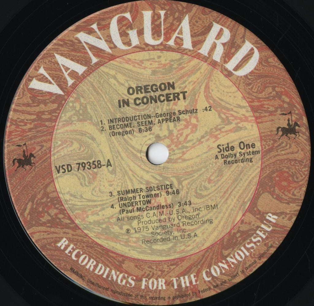 Oregon - In Concert (VSD 79358) 1978 US Vanguard｜中古LP