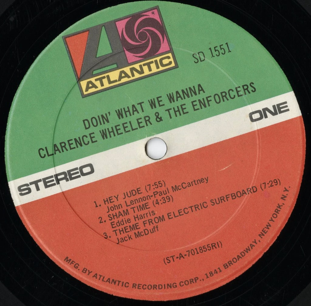 Clarence Wheeler & The Enforcers - Doin' What We Wanna (SD 1551) LP 1970 US Atlantic｜中古LP