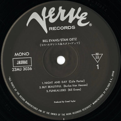 Stan Getz / Bill Evans / スタン・ゲッツ / A Discovery In 1973 (23MJ 3036)