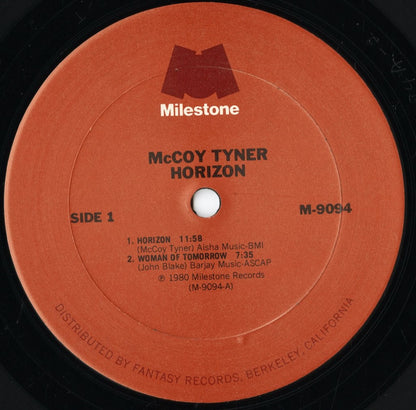 McCoy Tyner - Horizon (M-9094) 1980 US Milestone｜中古LP