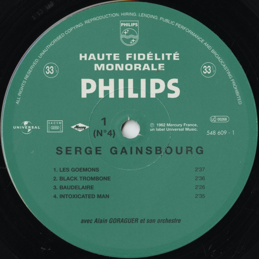Serge Gainsbourg – N°4 (548 609-1) 10inch 2001 FRA Philips