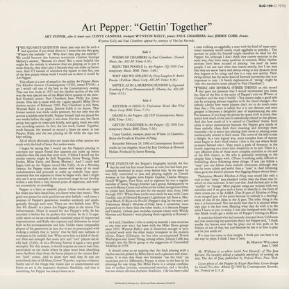 Art Pepper / アート・ペッパー / Gettin' Together (OJC-169)