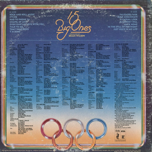The Beach Boys - 15 Big Ones (MS 2251) 1976 US Brother/Reprise｜中古LP