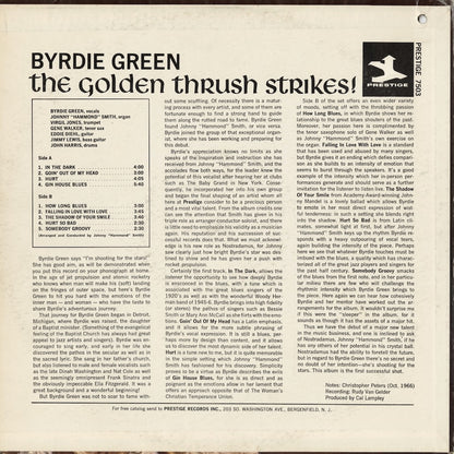 Byrdie Green – The Golden Thrush Strikes! (PR 7503) LP 1966 US Prestige | 中古LP