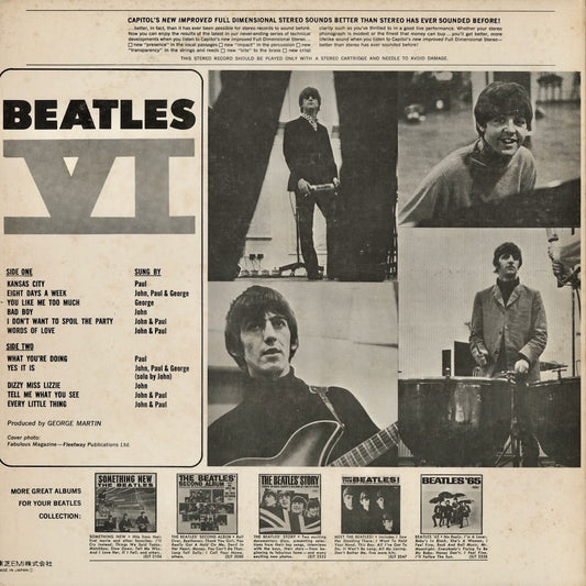 The Beatles - Beatles VI (EAS-80566) LP 1976 JPN Apple｜中古LP