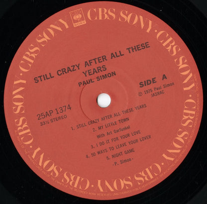 Paul Simon - Still Crazy After All These Years (25AP 1374) LP 1979 JPN CBS Sony｜中古LP