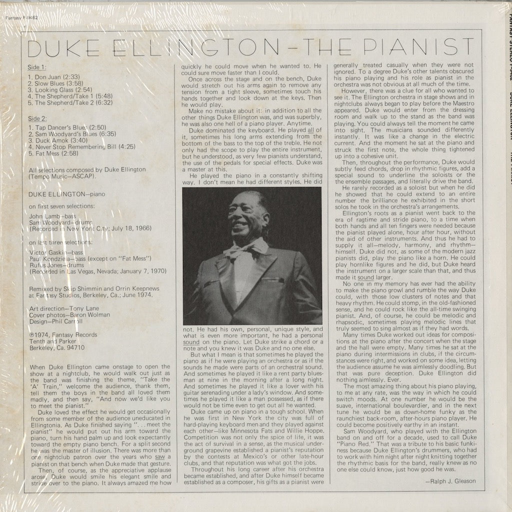 Duke Ellington / デューク・エリントン / The Pianist (F-9462)