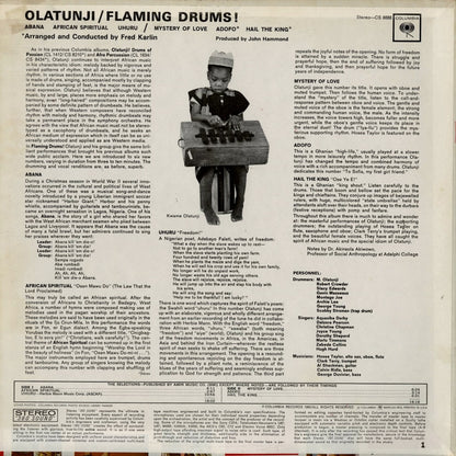 Olatunji - Flaming Drums! (CS 8666) LP 1960's US Columbia｜中古LP