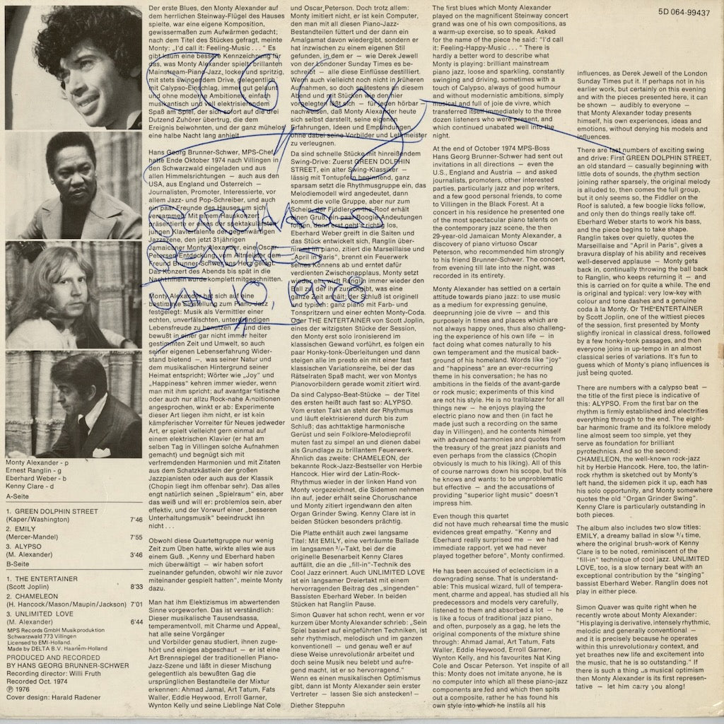 Monty Alexander - Monty Strikes Again (5D 064-99437) 1976 NLD MPS｜中古LP