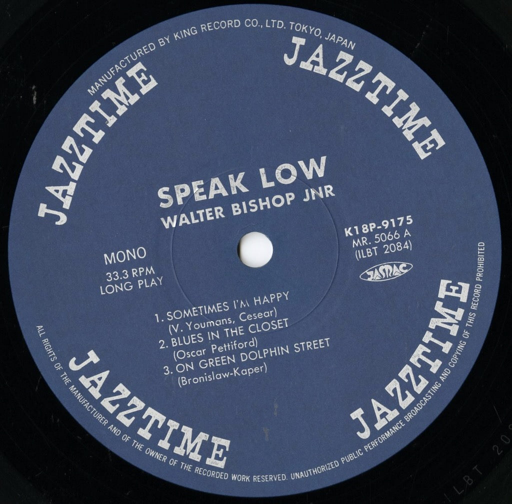 Walter Bishop Jr. / ウォルター・ビショップ・ジュニア / Speak Low (K18P-9175)