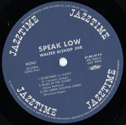 Walter Bishop Jr. / ウォルター・ビショップ・ジュニア / Speak Low (K18P-9175)