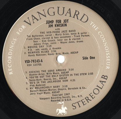 Jim Kweskin - Jump For Joy (VSD-79243) LP 1967 US Vanguard｜中古LP