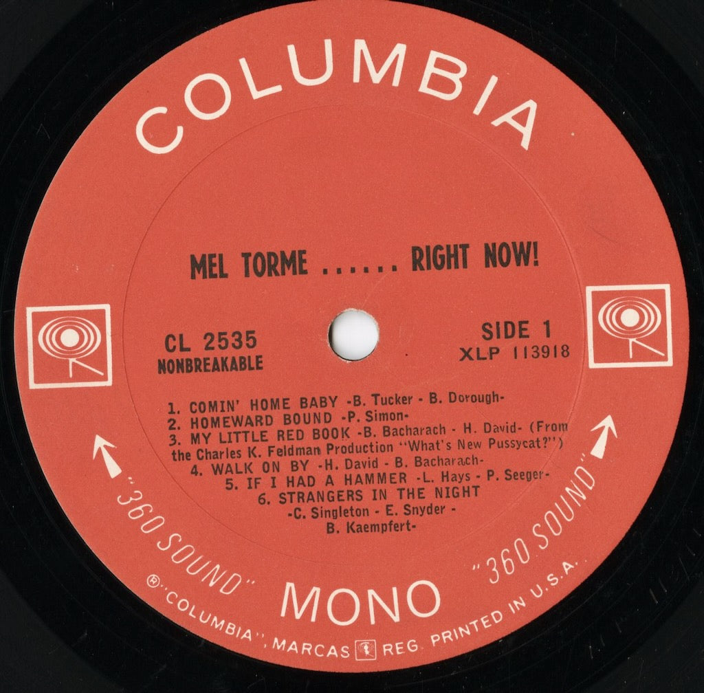 Mel Torme / メル・トーメ / Right Now! (CL 2535)
