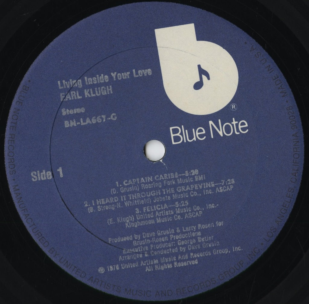 Earl Klugh - Living Inside Your Love (BN-LA667-G) 1976 US Blue Note｜中古LP