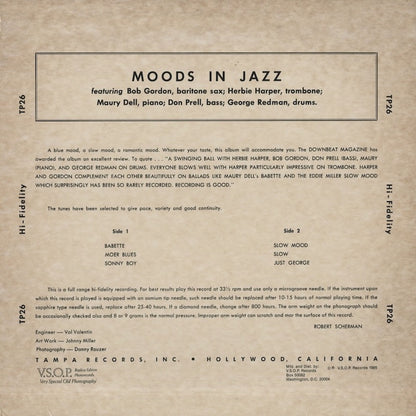 Bob Gordon / ボブ・ゴードン / Moods In Jazz (TP26)