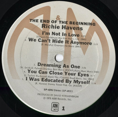 Richie Havens - The End Of The Beginning (SP-4598) 1976 US A&M｜中古LP