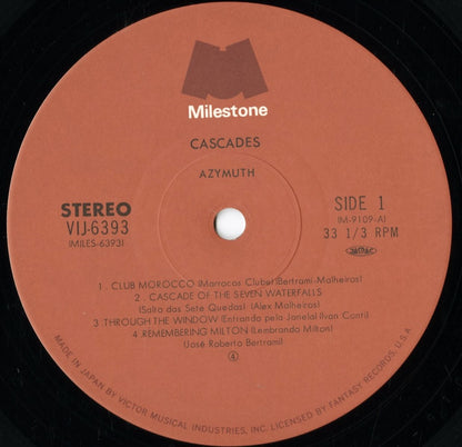 Azymuth - Cascades (VIJ-6393) 1983 JPN Milestone｜中古LP