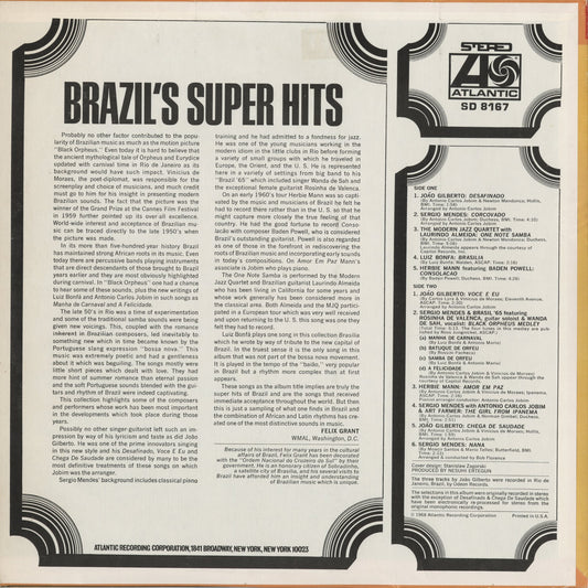 V.A. - Brazil's Super Hits (SD 8167) 1968 US Atlantic｜中古LP
