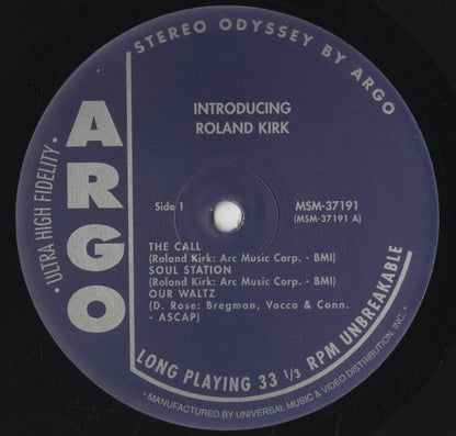 Roland Kirk / ローランド・カーク / Introducing Roland Kirk (MSM-37191)