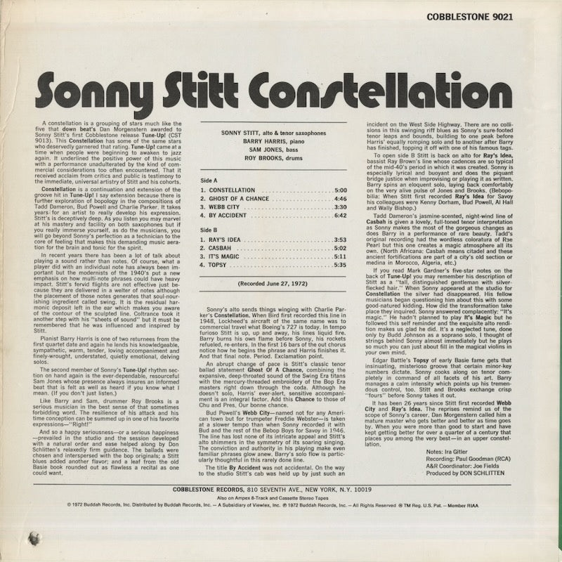 Sonny Stitt / ソニー・スティット / Constellation (CST 9021)